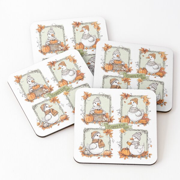 Item preview, Cozy Fall Ducks Autumn Pumpkin Scenes designed and sold by TalalosART.