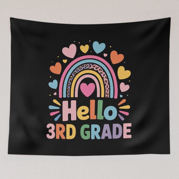 Item preview, Hello 3rd Grade Teacher Leopard Rainbow Back To School designed and sold by brynatshop.