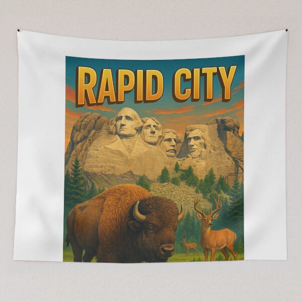 Item preview, Rapid City South Dakota Wildlife and Mount Rushmore designed and sold by Aryabek.