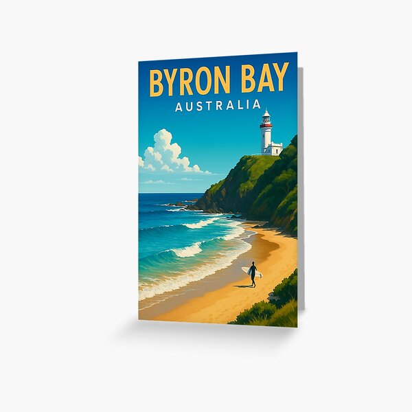 Item preview, Byron Bay Australia Lighthouse and Surf Coast designed and sold by Aryabek.
