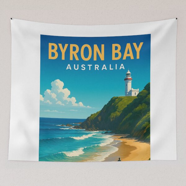 Item preview, Byron Bay Australia Lighthouse and Surf Coast designed and sold by Aryabek.