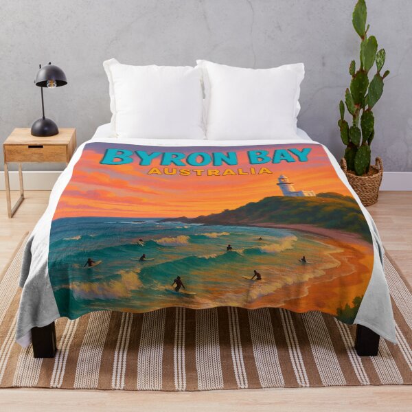 Item preview, Byron Bay Australia Sunset Surf Scene designed and sold by Aryabek.
