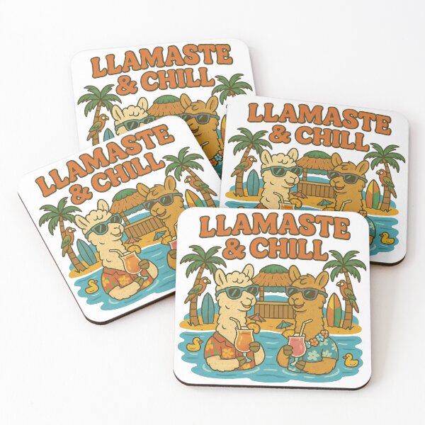 Item preview, Llamaste and Chill Design | Funny Yoga Llama Quote Art | Relaxing Mindfulness Graphic | Cute Animal Meditation Poster | Chill Out Zen Typography designed and sold by PaintedPixels01.