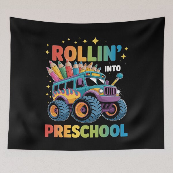 Item preview, Preschool Monster Truck Back to School First Day of School designed and sold by brynatshop.