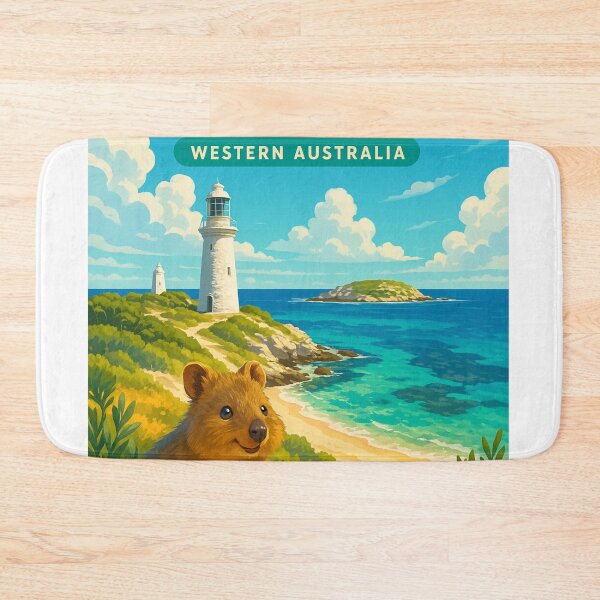 Item preview, Rottnest Island Lighthouse and Quokka Western Australia designed and sold by Aryabek.