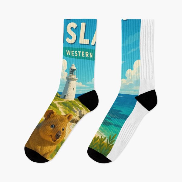 Item preview, Rottnest Island Lighthouse and Quokka Western Australia designed and sold by Aryabek.
