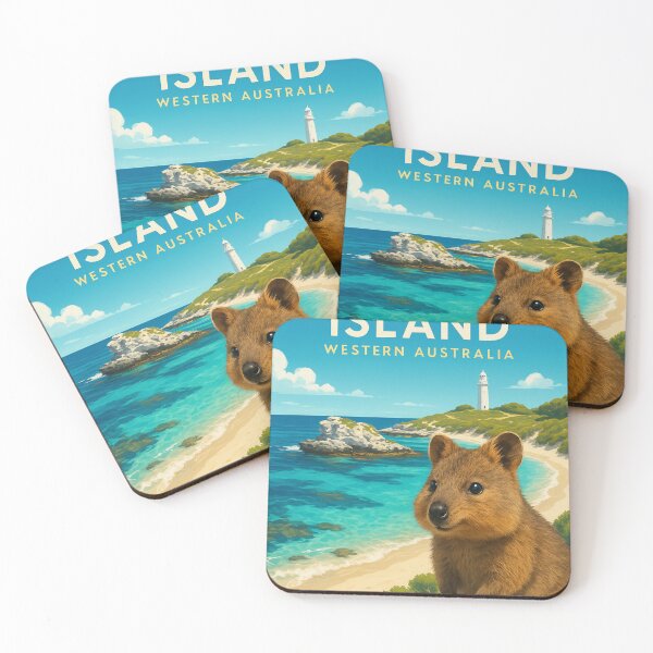 Item preview, Rottnest Island Western Australia Quokka and Coast designed and sold by Aryabek.