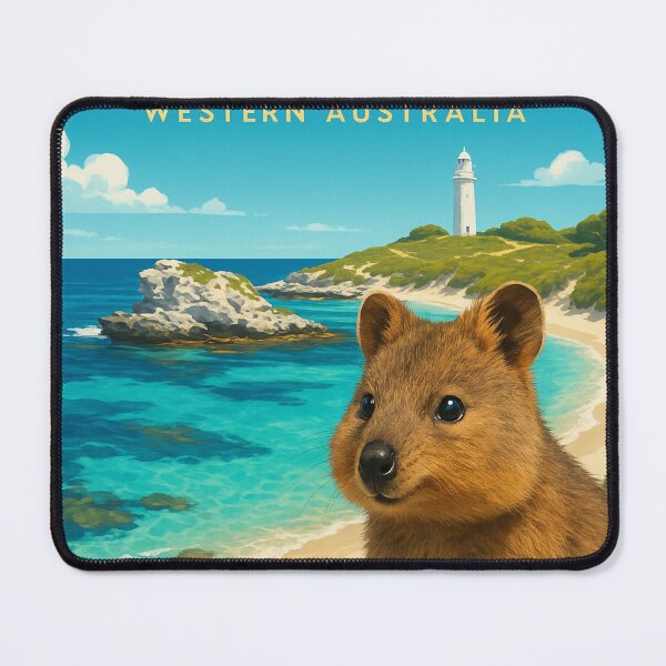 Item preview, Rottnest Island Western Australia Quokka and Coast designed and sold by Aryabek.