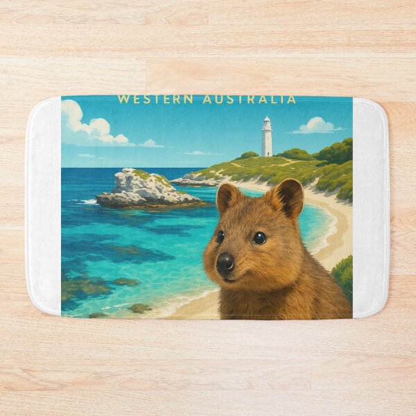Item preview, Rottnest Island Western Australia Quokka and Coast designed and sold by Aryabek.
