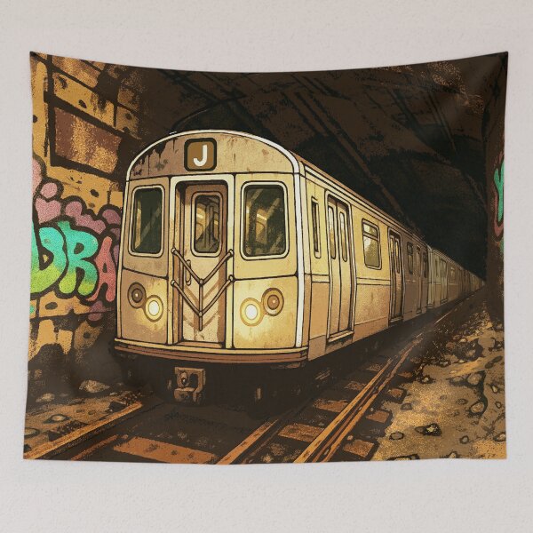 Item preview, NYC Subway Train Graffiti Mural Design designed and sold by EZPAINT.