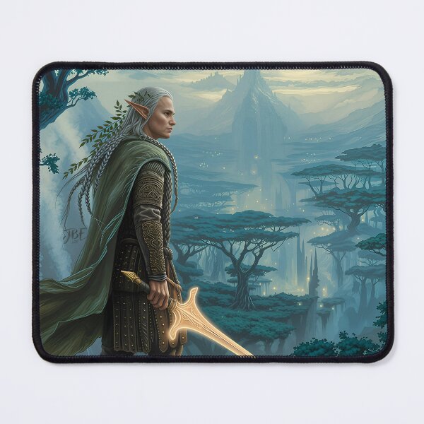 Item preview, Elf in fantasy forest epic adventure designed and sold by jbfart.