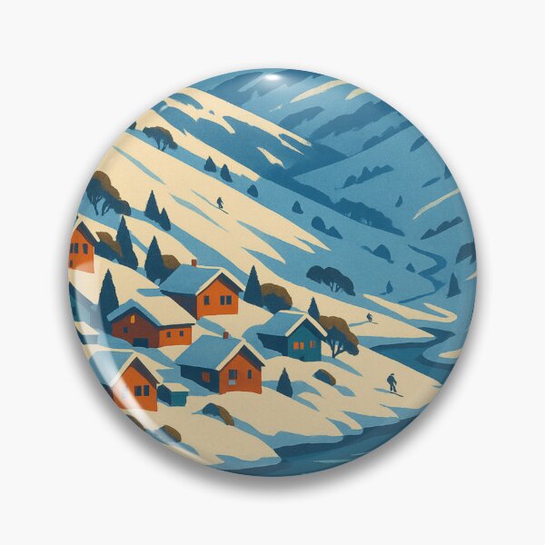 Item preview, Guthega Village and Ski Slopes Snowy Mountains designed and sold by Aryabek.