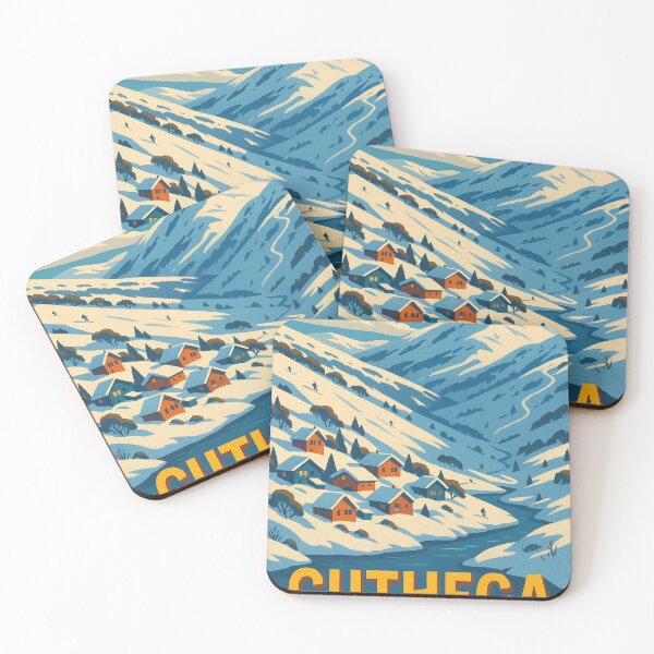 Item preview, Guthega Village and Ski Slopes Snowy Mountains designed and sold by Aryabek.