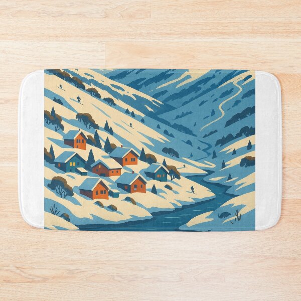 Item preview, Guthega Village and Ski Slopes Snowy Mountains designed and sold by Aryabek.