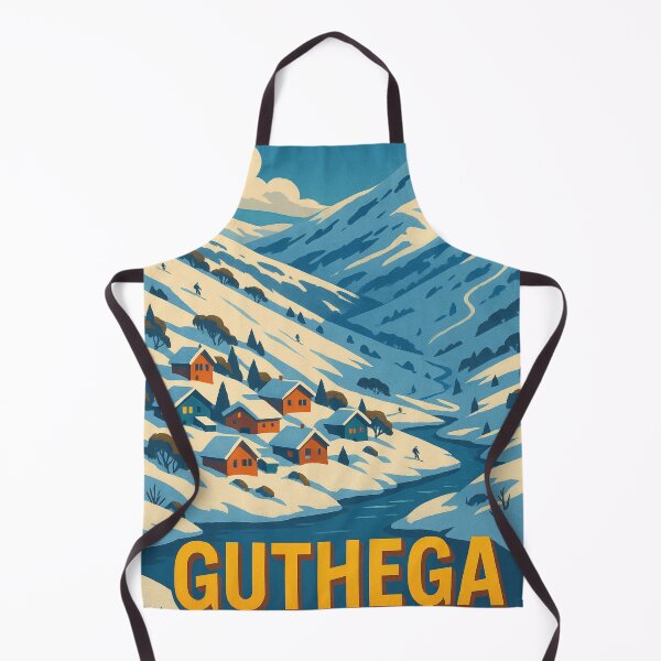 Item preview, Guthega Village and Ski Slopes Snowy Mountains designed and sold by Aryabek.