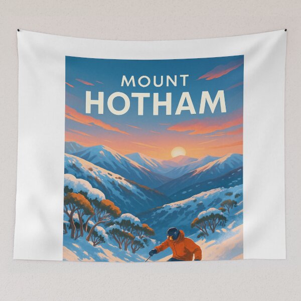 Item preview, Mount Hotham Skiing at Sunset Victoria Alps designed and sold by Aryabek.