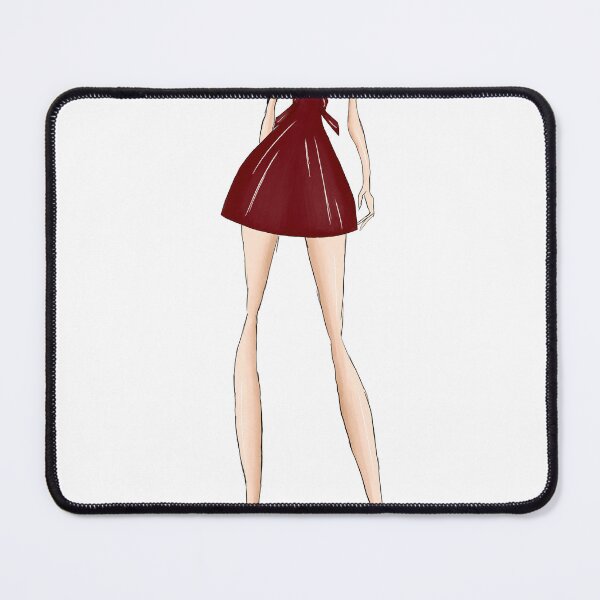 Item preview, Red Bow Mini Dress | Coquettecore Fashion Illustration designed and sold by Eva Phan.