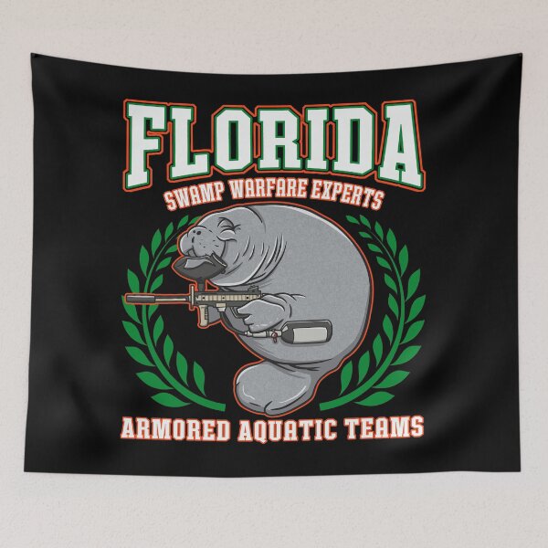 Item preview, Florida Swamp Warriors – Tactical Manatee Team designed and sold by ImaginarStore.
