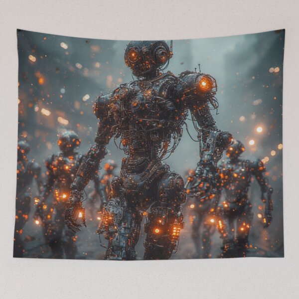 Item preview, AI Robots Doomsday Art designed and sold by TheDarkWardrobe.