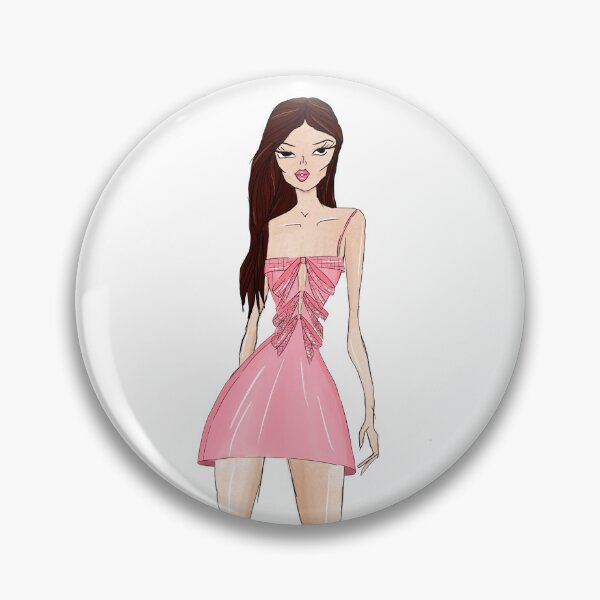 Item preview, Pink Bow Mini Dress Fashion Illustration | Coquettecore Design designed and sold by Eva Phan.