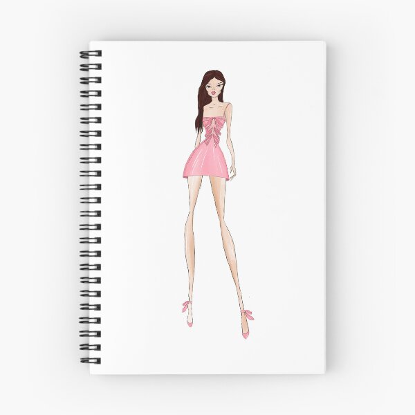 Item preview, Pink Bow Mini Dress Fashion Illustration | Coquettecore Design designed and sold by Eva Phan.