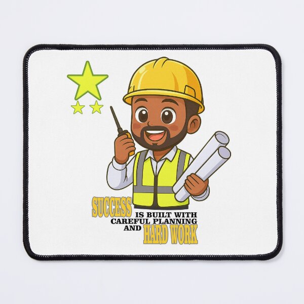 Item preview, Building Dreams – Cute Engineer in Yellow Vest and Helmet designed and sold by rochmate.