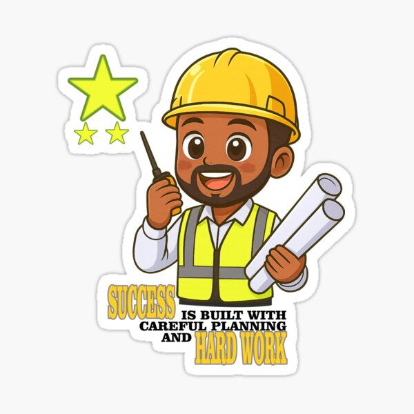 Item preview, Building Dreams – Cute Engineer in Yellow Vest and Helmet designed and sold by rochmate.