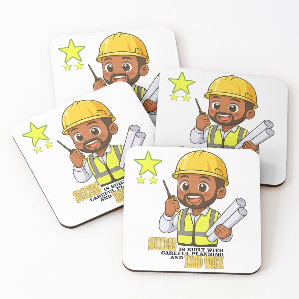 Item preview, Building Dreams – Cute Engineer in Yellow Vest and Helmet designed and sold by rochmate.