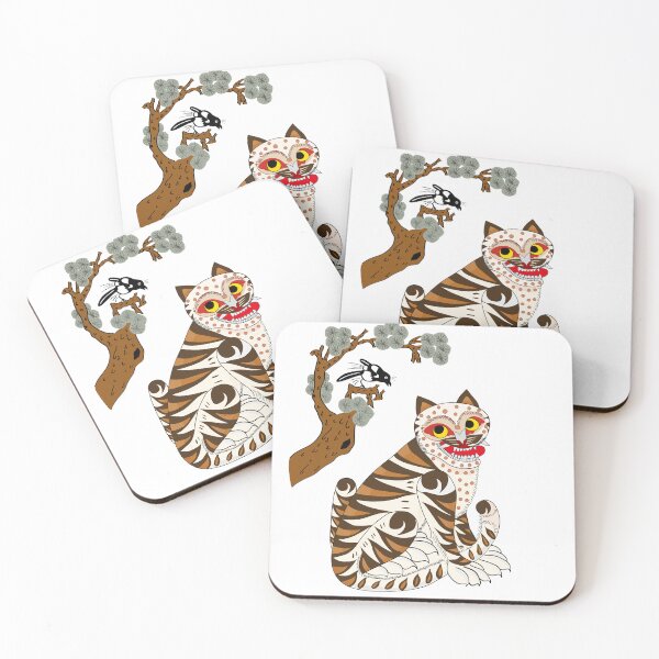 Item preview, Korean Folk Tiger and Magpie – Modern Minhwa Art designed and sold by cpop-studio.
