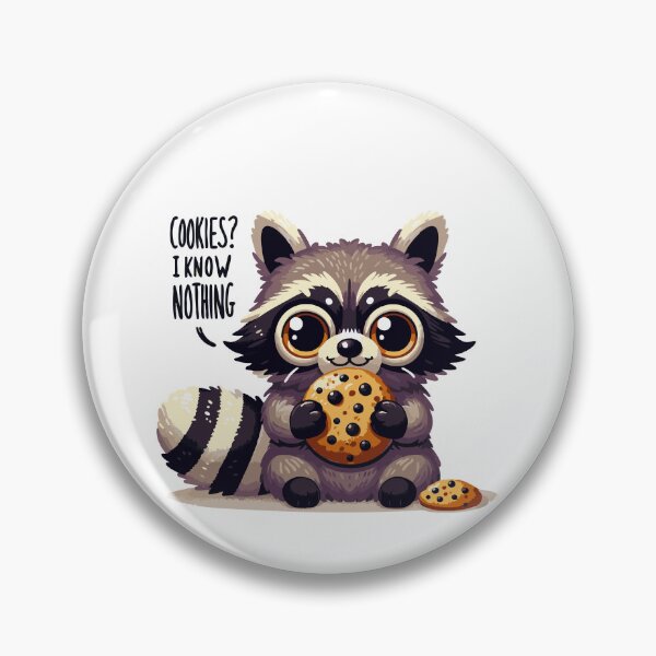 Item preview, Sneaky Raccoon Stealing Cookie in Cute Style designed and sold by Tong4130.