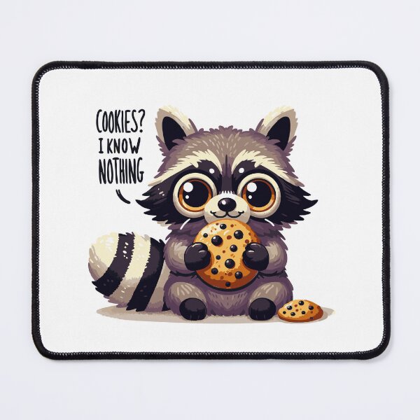 Item preview, Sneaky Raccoon Stealing Cookie in Cute Style designed and sold by Tong4130.