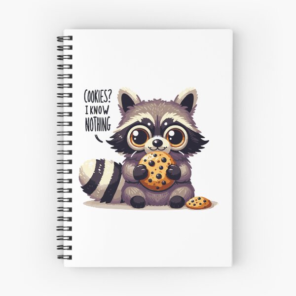 Item preview, Sneaky Raccoon Stealing Cookie in Cute Style designed and sold by Tong4130.