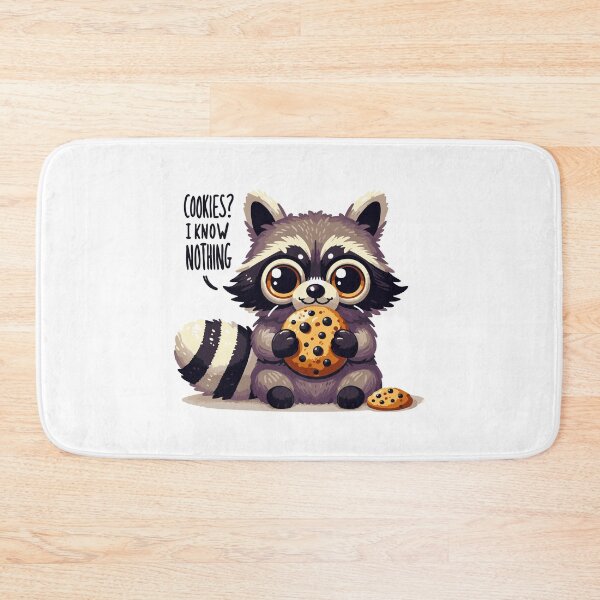 Item preview, Sneaky Raccoon Stealing Cookie in Cute Style designed and sold by Tong4130.