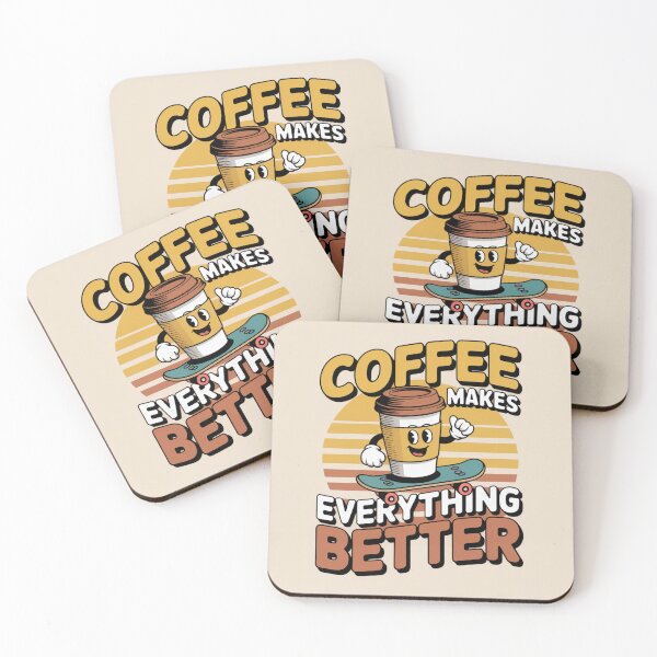 Item preview, Funny Coffee Cartoon – Retro Coffee Lover Gift Design designed and sold by Cafe-Color.
