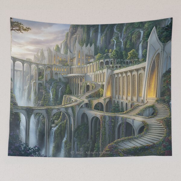 Item preview, fantasy city elven passages designed and sold by jbfart.