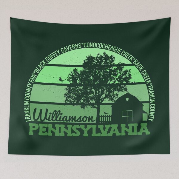 Item preview, Williamson Pennsylvania Sunset Retro Vintage Local Pride Logo designed and sold by CRHPOD20.