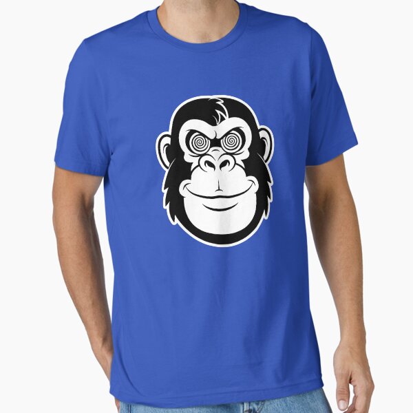 Vista previa del artículo con la obra «Gorila de dibujos animados hipnóticos», diseñado y vendido por RoyalBearTees.