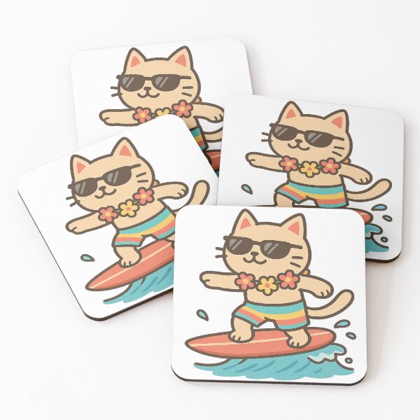 Item preview, Surfing Cat designed and sold by mayhaku.