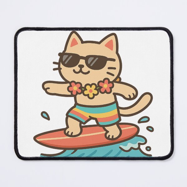 Item preview, Surfing Cat designed and sold by mayhaku.