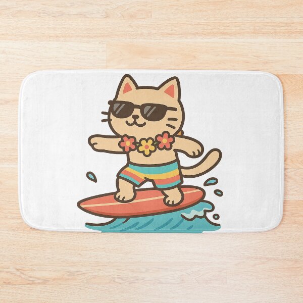 Item preview, Surfing Cat designed and sold by mayhaku.