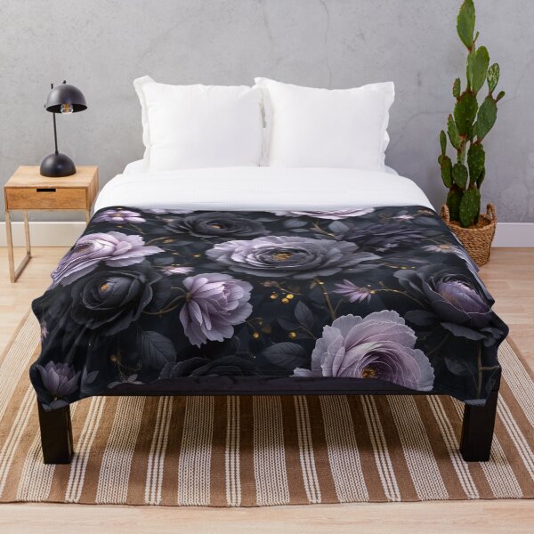 Item preview, Velvety Purple Roses Against Dramatic Dark Background designed and sold by semenol.