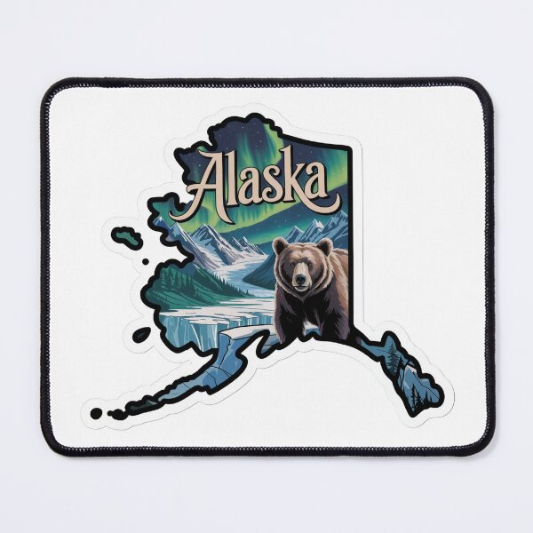 Item preview, Alaska Travel Sticker Scenic Adventure Nature Souvenir Map designed and sold by carshapes.