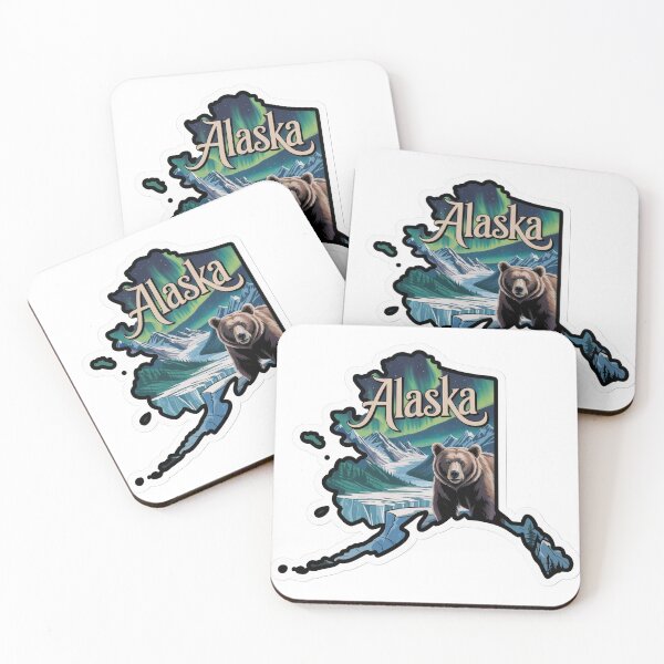 Item preview, Alaska Travel Sticker Scenic Adventure Nature Souvenir Map designed and sold by carshapes.
