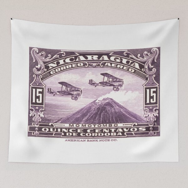 Item preview, 1929 Nicaragua Biplanes Over Momotombo Stamp designed and sold by retrographics.
