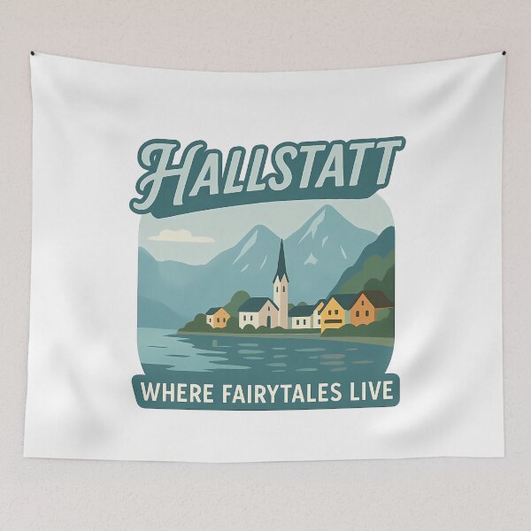 Item preview, Hallstatt Austria Where Fairytales Live Scenic Village Landscape designed and sold by k3rstman1.
