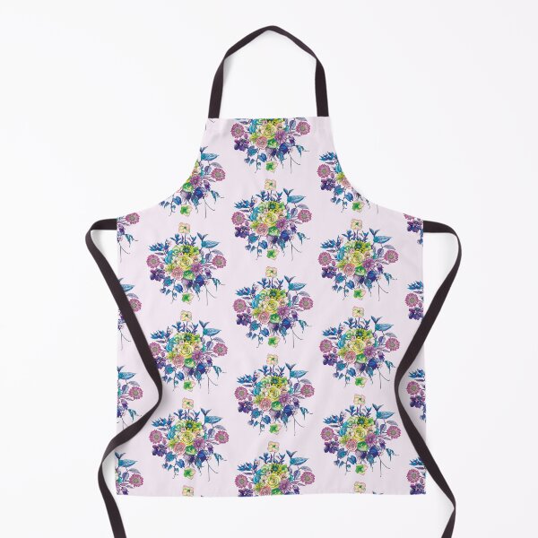 Item preview, Blue and Purple Flowers in Coloring Book Style designed and sold by cremedecolor.