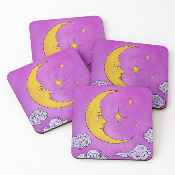 Item preview, Whimsy Moon and Clouds designed and sold by thewhimsyash.