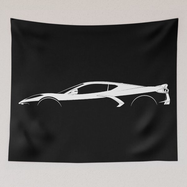 Item preview, Corvette C8 Z51 Stingray (White) designed and sold by Car Silhouettes.