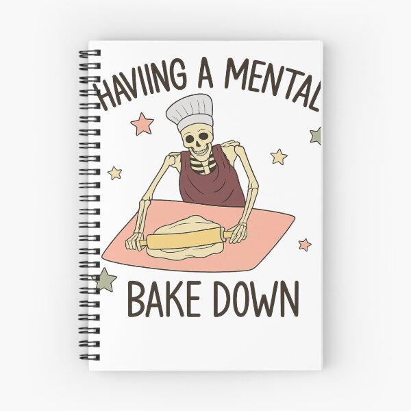 Item preview, Funny Skeleton Baking Pun – Having a Mental Bake Down designed and sold by haitrieuic96.