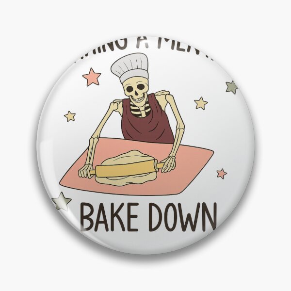 Item preview, Funny Skeleton Baking Pun – Having a Mental Bake Down designed and sold by haitrieuic96.